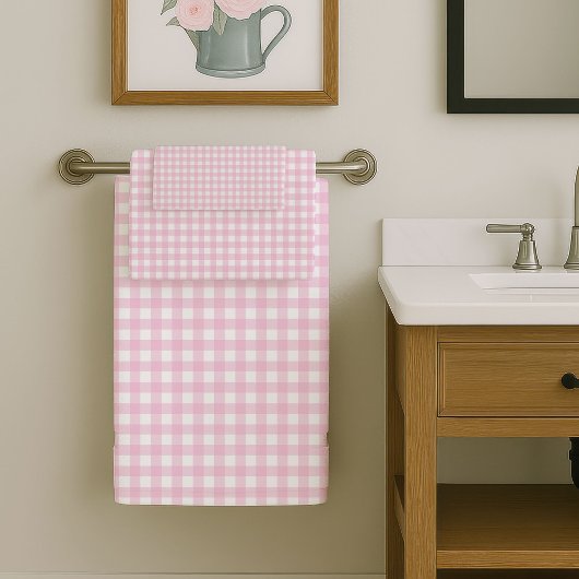 Modern Light Pink Towels Chic Cozy Bathroom バスタオルセット
