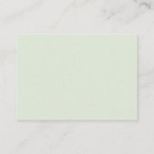 Modern light sage green name & text mini notecard 名刺 (裏面)