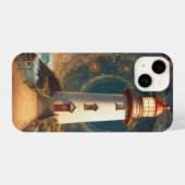 Modern Lighthouse Art Mobile Case for All Phones iPhoneケース (裏面横)