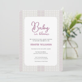 Modern Lilac Botanical Baby Shower invitation 招待状