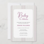 Modern Lilac Botanical Baby Shower invitation 招待状 (正面)