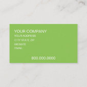 Modern Lime Green  名刺 (裏面)