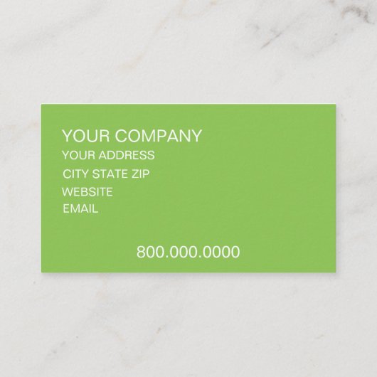 Modern Lime Green  名刺 (裏面)
