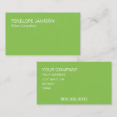 Modern Lime Green  名刺 (正面/裏面)