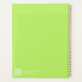 Modern Lime Green Ombre Planner プランナー手帳 (裏面)