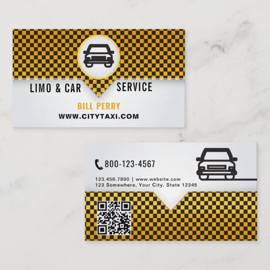 Modern Limo & Car Service Logo Design 名刺 (正面/裏面)