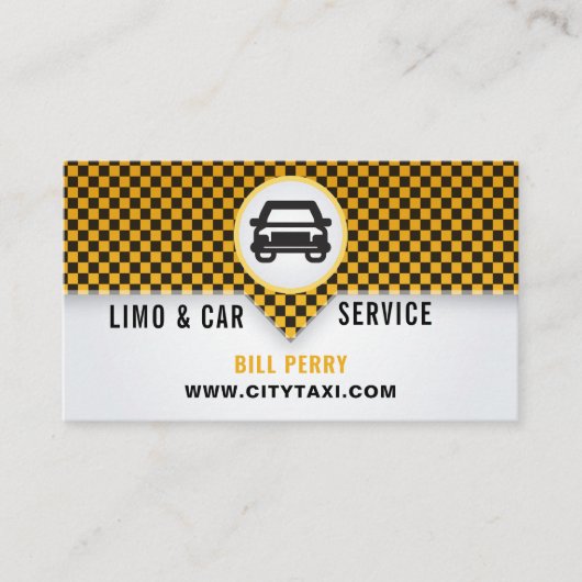 Modern Limo & Car Service Logo Design 名刺 (正面)