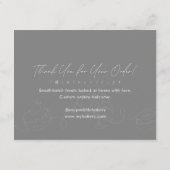 Modern Line Art Cookie Care Instructions サンキューカード (裏面)