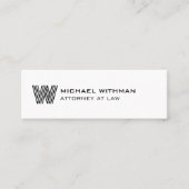 MODERN LINE MONOGRAM  BUSINESS LOGO  スキニー名刺 (正面)