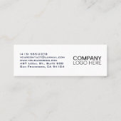 MODERN LINE MONOGRAM BUSINESS LOGO スキニー名刺 (裏面)