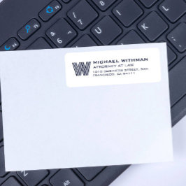 MODERN LINE MONOGRAM CORPORATE LAWYER ACCOUNTANT ラベル