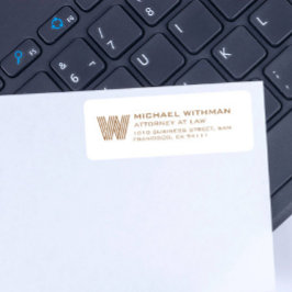 MODERN LINE MONOGRAM CORPORATE LAWYER ACCOUNTANT ラベル