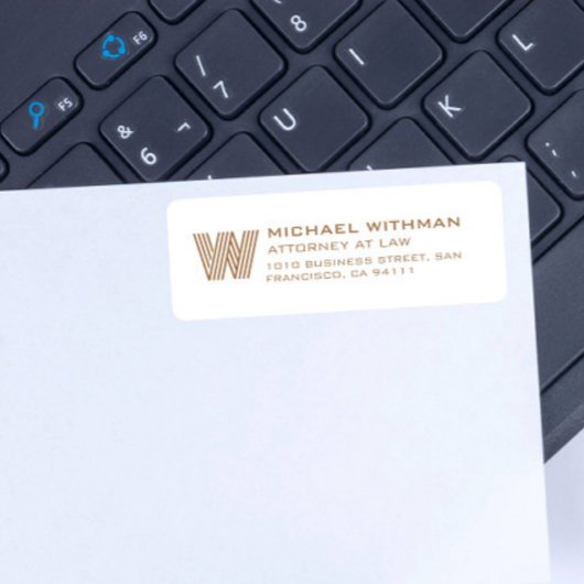 MODERN LINE MONOGRAM CORPORATE LAWYER ACCOUNTANT ラベル