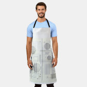 Modern Linear Geometry Apron エプロン (着用した状態)