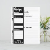 Modern Lined Recipe Pages (Letter Format Sheet)  (スタンド正面)