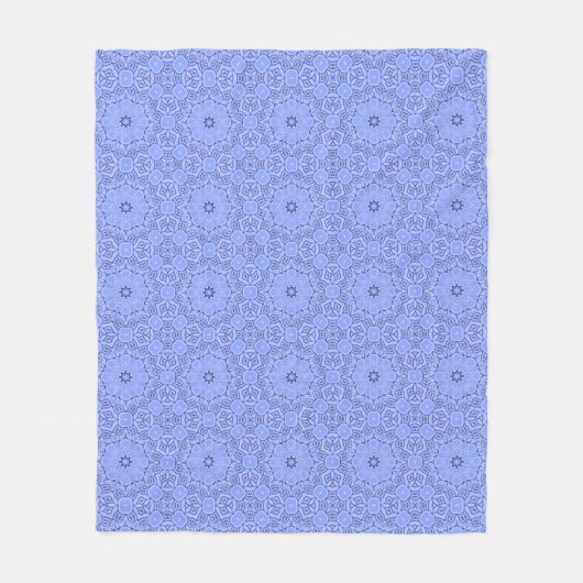 Modern Liquid Art Flower Mandala Pattern フリースブランケット (正面)
