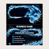 Modern Liquid Entity Residential Pressure Washing 名刺 (外部フラット)