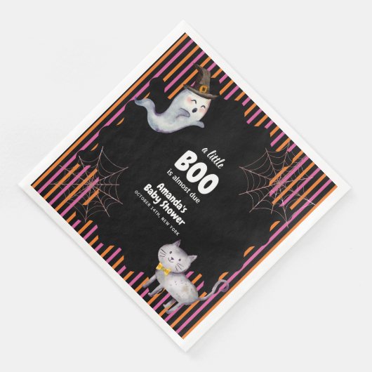 Modern Little Boo Ghost Cat Baby Shower  (コーナー)