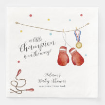 Modern Little Champion Boxing Sport Baby Shower