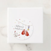 Modern Little Champion Boxing Sport Baby Shower フェイバータグ (インサイチュ)