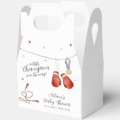 Modern Little Champion Boxing Sport Baby Shower フェイバーボックス (見開き)