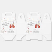 Modern Little Champion Boxing Sport Baby Shower フェイバーボックス (見開き)