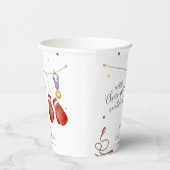 Modern Little Champion Boxing Sport Baby Shower 紙コップ (右)
