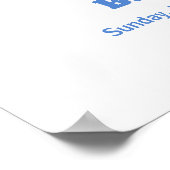 Modern Little Slugger Baseball Baby Shower Welcome ポスター (角)