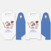 Modern Little Slugger Baseball Boy Baby Shower  フェイバーボックス (見開き)