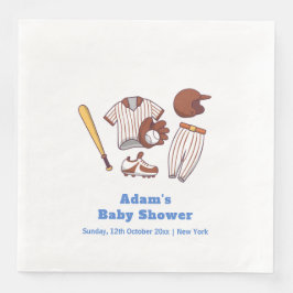 Modern Little Slugger Baseball Sport Baby Shower 