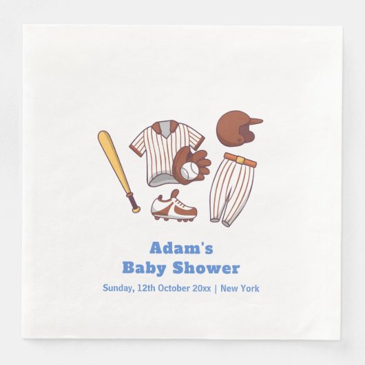 Modern Little Slugger Baseball Sport Baby Shower (正面)