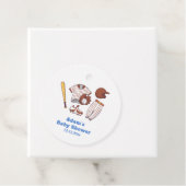 Modern Little Slugger Baseball Sport Baby Shower フェイバータグ (インサイチュ)