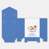 Modern Little Slugger Baseball Sport Baby Shower  フェイバーボックス (見開き)