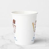 Modern Little Slugger Baseball Sport Baby Shower  紙コップ (左)