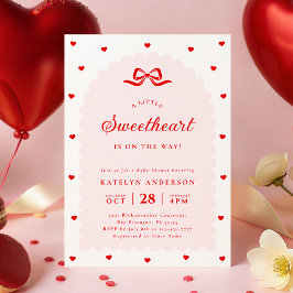 Modern Little Sweetheart Baby Shower Invitation 招待状