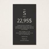Modern logo beige gray clothing label hang tag  (裏面)