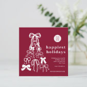 Modern Logo Christmas Tree Business Holiday Card シーズンカード (スタンド正面)