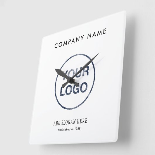 Modern Logo Design Company スクエア壁時計 (傾斜)
