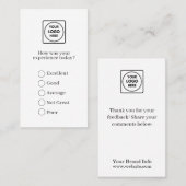 Modern Logo | Minimalist Feedback & Survey Design 名刺 (正面/裏面)