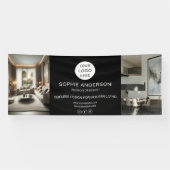 Modern Logo Photo Black Professional Business 横断幕 (横)