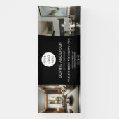 Modern Logo Photo Black Professional Business 横断幕 (縦)