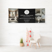 Modern Logo Photo Black Professional Business 横断幕 (インサイチュ)