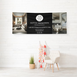 Modern Logo Photo Black Professional Business 横断幕