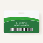 Modern Logo Photo ID Barcode Employee Name Badge バッジ (裏面)