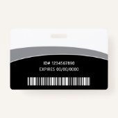 Modern Logo Photo ID Barcode Nurse Name バッジ (裏面)