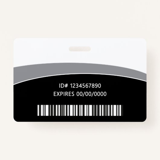 Modern Logo Photo ID Barcode Nurse Name バッジ (裏面)