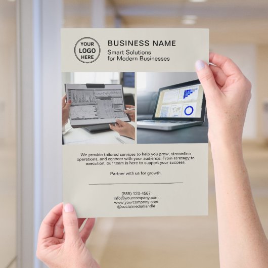 Modern Logo Photo Professional Business Flyer チラシ