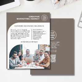 Modern Logo Photo QR Marketing Business チラシ