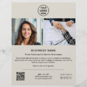 Modern Logo Photo QR Social Media Business Flyer チラシ (正面)