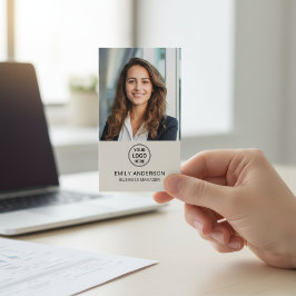 Modern Logo Photo QR Social Media Professional 名刺